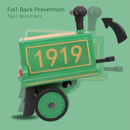 image for kidsclub Train Carriage, Ride on Train Carriage Accessory, Upgrade Sea
