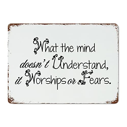 Metal Tin Sign Quote Poster Decor Signs What The Mind