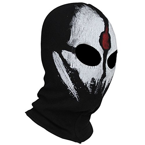 Innturt Fabric Ghost Mask Balaclava Skull Hood Red & White #TOP3