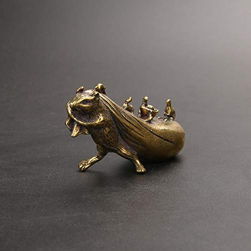 Voiture souris cuivre pur kangourou statuette bronze or maison