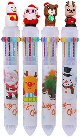 Christmas Ballpoint Pen,Multicolor Retractable Ballpoint Pens,Xmas Tree Snowman Reindeer Santa Claus Writing Pens for Christmas Office School,1PCS Random Color