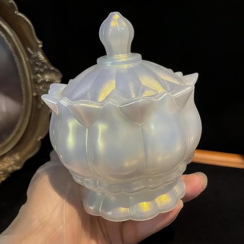 Image of Resin Jar Mold with Lid, Silicone Jar Mold 3D Storage Jewelry Candle Holder Container Mould for Resin Casting, Concrete Craft Decor (Pack of 1)