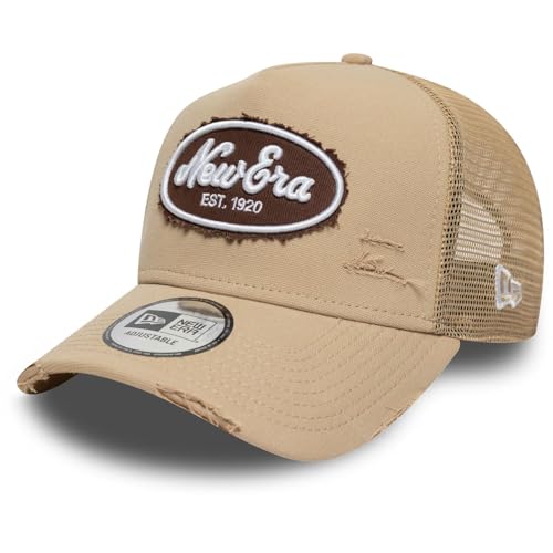 New Era Gorra ovalada para hombre, color beige claro, OSFM