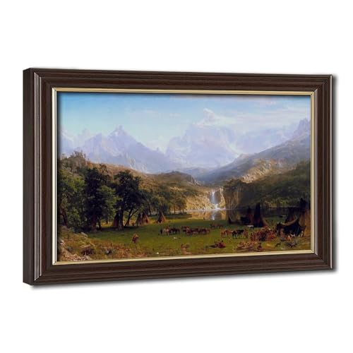 Toile Rocky Mountains Albert Bierstadt grand tableau pour habiller un mur blanc