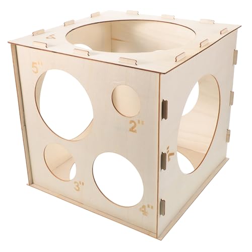 IMIKEYA Scatola Di Misurazione Della Sfera Pieghevole in Legno, Righello Misuratore Di Palloncini Portatile, Strumento Preciso Per Decorazioni e Feste, Per Misurare Palloncini Di Varie Dimensioni