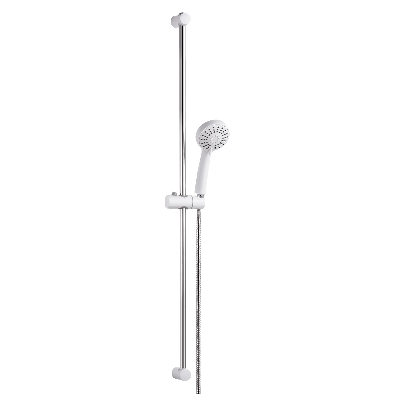 OFFO Shower Riser Rail Kit, Shower Slide Bar 90cm with 3 Modes Shower Head and Hose Set, 1.6m Stainless Steel Hose