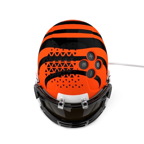 Image of NFL Echo Dot Bundle: Includes Echo Dot | Charcoal and Limited-Edition NFL Helmet Stand | Cincinnati Bengals. Available in All 32 NFL Team Designs. While supplies last.