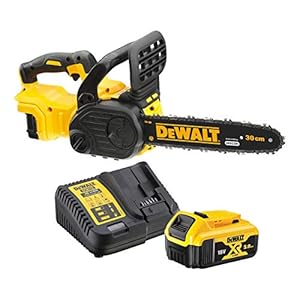 dewalt tronçonneuse Élagueuse brushless xr 18v 5ah li ion dcm565p1 qw sans fil avec batterie / chargeur et poignée ergonomique moteur 3750 4200tr/min vitesse de chaine 7.68 m/s