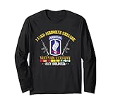 U.S Army 173rd Airborne Brigade Vietnam Veteran Flag Vintage Long Sleeve T-Shirt