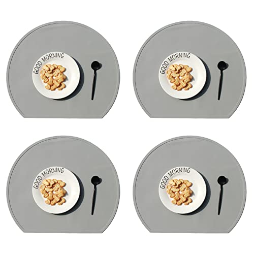 Sets de table gris demi-lune : protégez votre table des taches