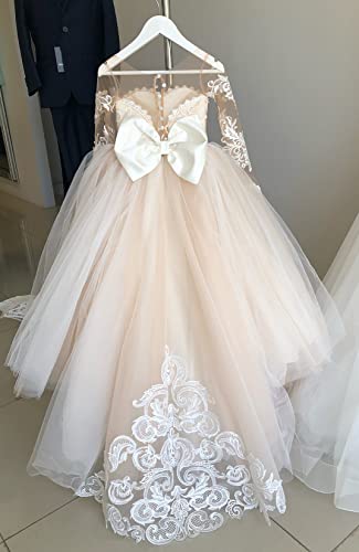 Lace Wedding Dress for Junior Girls Princess Bride Flower Girl's Ball Gown First Communion Pageant Gown3