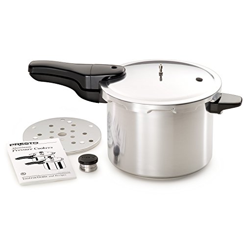 Image of Presto 01362 6-Quart Stainless Steel Pressure Cooker & 01264 6-Quart Aluminum Pressure Cooker