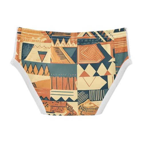 KLL Colored African Patchwork Motifs Toddler Boys' Comfort Nighttime Underwear Breathable Children Panties2
