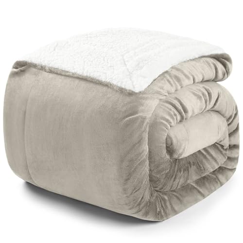 Blumtal Mantas Para Sofá Reversible De Sherpa Y Franela Suave - Manta Polar 100 Microfibra Extra Suave, Manta De Sofá, De Cama O De Sala De Estar, Beige, 220 X 240 Cm Blumtal Mantas Para Sofá Reversible De Sherpa Y Franela Suave - Manta Polar 100 Microfibra Extra Suave, Manta De Sofá, De Cama O De Sala De Estar, Beige, 220 X 240 Cm
