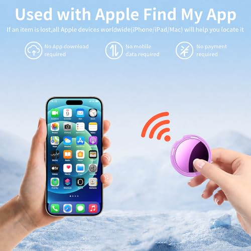Image of 2 Pack Tracker Tags [Apple MFi Certified] Pair with Apple Find My (iOS Only) Bluetooth Air Smart Tags Key Finder Item Locator Waterproof Finder Worldwide Tracking for Pets Wallet Backpack Dogs Luggage