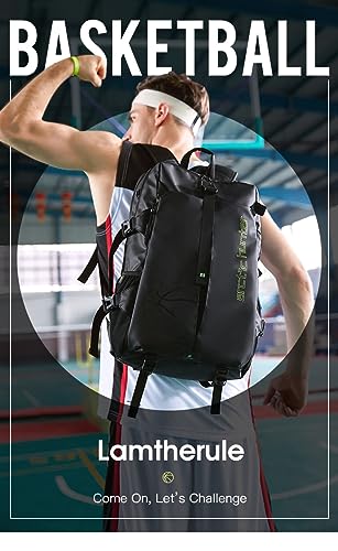 Image of Arctic Hunter Multi-Functional Ball Backpack | Separate Ball Pocket, Independent Shoe Pouch, Waterproof Compartment, Laptop Sleeve | Ideal for Cricket, Basketball, Soccer, and Gym (Black)