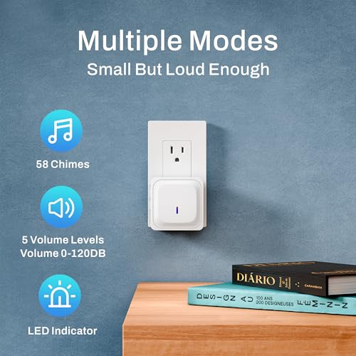 image for BN-LINK Wireless Doorbell, Waterproof Door Bell Easy Installation, 100