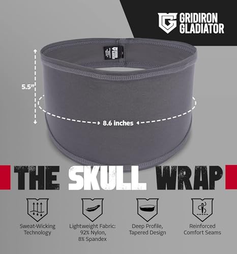 Image of Gridiron Gladiator Football Bandana - Skull Headwrap, Sports Head Wrap for Men's Workout