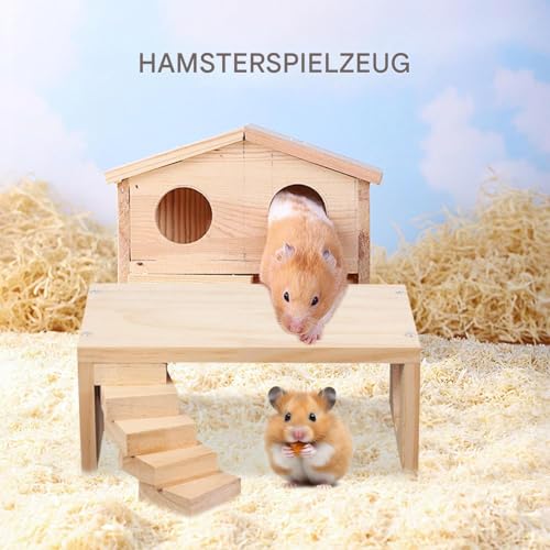 Hamster Plattformen | Holzspielzeug Für Hamster,Beschäftigungs-Spielzeug für Zwergmeerschweinchen, Chinchillas & Mäuse zur Aktivitätsförderung