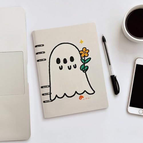 Carnet de notes A5 à anneaux Take The Flower Ghost pour bureau et journal - 5