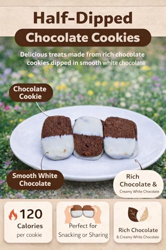 Image of MOM'S BAKERY Black and White Cookies 200 gm with White Cream Coating | Soft & Rich Chocolate Baked Treats | T45 Flour, Butter, Sugar, Vanilla Essence | Perfect for Cookie Lovers | Healthy & High Fiber Biscuits for Anytime Cravings for Breakfast