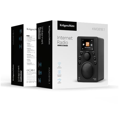 Krüger&Matz Internetradio Bluetooth 5.0 Display 2,4" Wi-Fi Wecker KM0818.1 – Bild 6