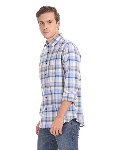 Image of US Polo Association Men's Solid Regular Fit Button Down Shirt (USSH6039H Grey, Blue and Red 3XL)