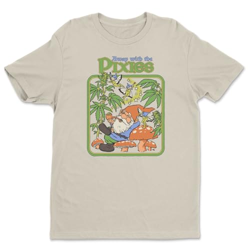 T-Shirt Away with The Pixies Steven Rhodes Kaki Vintage Coton Homme L