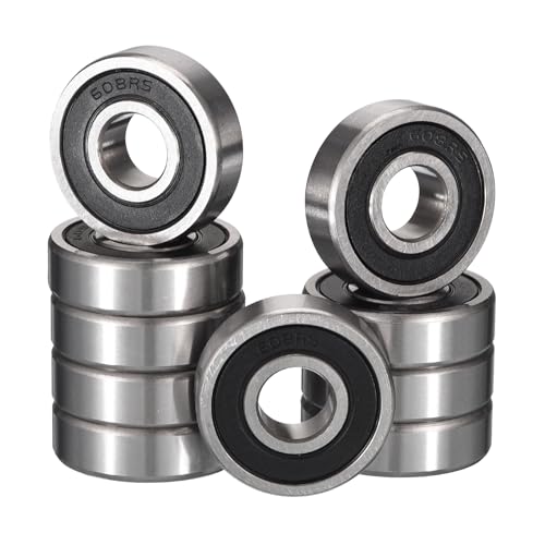 HiPicco 608-2RS Deep Groove Ball Bearings, ID 8mm x OD 22mm x Width 7mm Miniature Bearings, Double Rubber Sealed Ball Bearing Pre-Lubricated Chrome Steel Z2 Lever 10pcs HiPicco 608-2RS Deep Groove Ball Bearings, ID 8mm x OD 22mm x Width 7mm Miniature Bearings, Double Rubber Sealed Ball Bearing Pre-Lubricated Chrome Steel Z2 Lever 10pcs