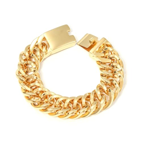 SDA Wide Chunky Gold Chain Necklace - Heavy and Waterproof