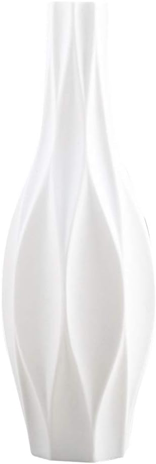 Ceramic Vases Simple Decorative Flower Vase for Home Office Living Room Wedding Party Dinning Table Decoration White Size L