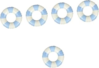 BESPORTBLE Brinquedos De Água 5 Peças Anel De Natação Listrado Flutuador Para Bebês Esportiva Para Crianças Flutuadores De Neon De Natação Para Festas Praia Flutuador Inflável