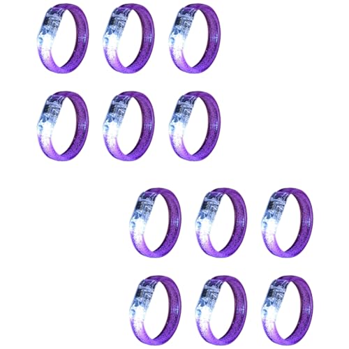 Pulseras LED brillantes Fpbiagoq de acrílico con pilas para evitar perderse en la noche