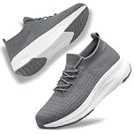 Raoendis Mens Running Shoes Trainers Walking Sneaker Sport Shoes, Casual Athletic Fitness Fashion Sneakers Lightweight Comfortable Indoor Outdoor Grey Size 10