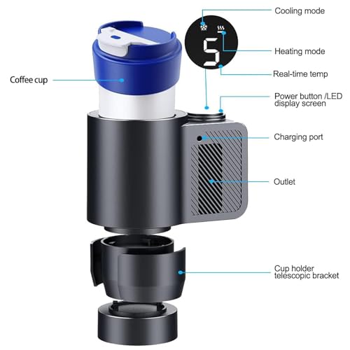 Dispositif de refroidissement électrique de boisson pour voiture avec LCD - 5