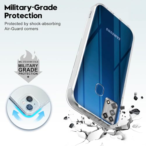 Image of Jkobi Back Cover for Samsung Galaxy M31 | M31 Prime (Silicone Clear Shockproof Case with Camera Protection | Soft and Flexible | Transparent)