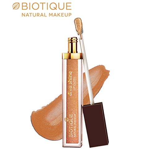 Image of Biotique Natural Makeup Diva Shine Lip Gloss, Pot Of Gold, 3ml