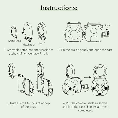 Funda transparente rígida para cámara Instax Mini Pal miniatura 6