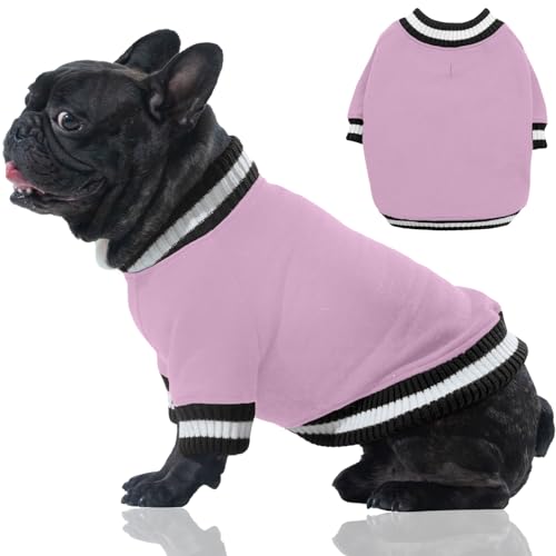 FUAMEY Dog Pullover Sweatshirt，Dog Winter Sweaters Warm Clothes Vest Thick Puppy Soft Pet Fleece Sweater Cute Doggie Boy Girl Outfit for Small Mediu