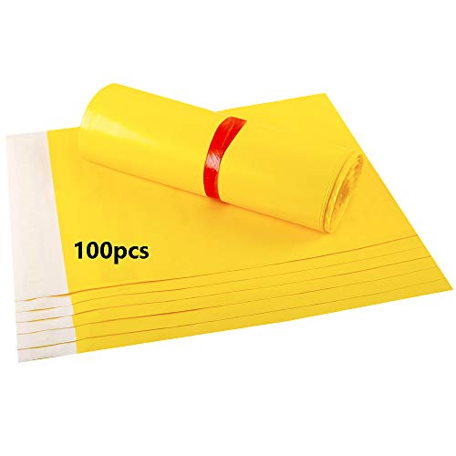 HVDHYY Postzakken Postenveloppen Plastic postzak 100st 25cmX35cm B4 geel Zelfklevende polyethyleen envelop voor verzending van algemeen plastic