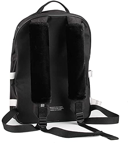 Image of Soft Faux Sheepskin Seat Belt Shoulder Pad, 2 Packs Black | Compatible with Adults Youth Kids, For Car, Truck, SUV, Airplane, Camera Backpack Straps, More Comfortable Driving