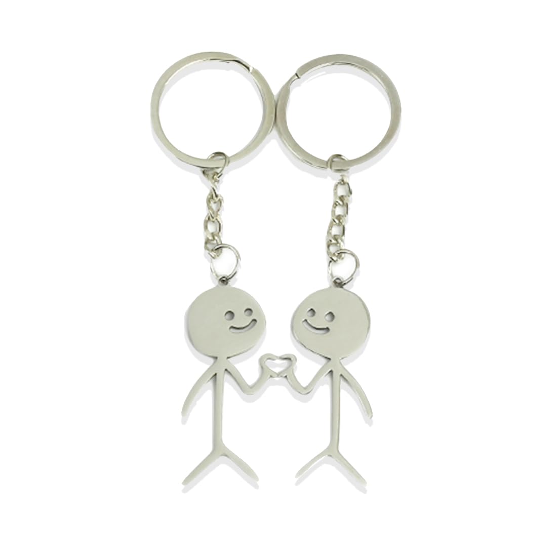 EODKSE 2pcs Llaveros con Figura Sonriente, Ideal para Parejas, Corazón Regalos Originales y Románticos para Novios y Enamorados, Idea de Regalo para Hombre en San Valentín o Aniversario de Pareja