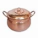 Topf aus 100 % reinem Kupfer, Eintopf, Suppe, Lila, tiefer Kasserolle, Dampfgarer, handgemacht, Suppentopf, heiße Töpfe, 18–30 cm (18 cm, 2 l)