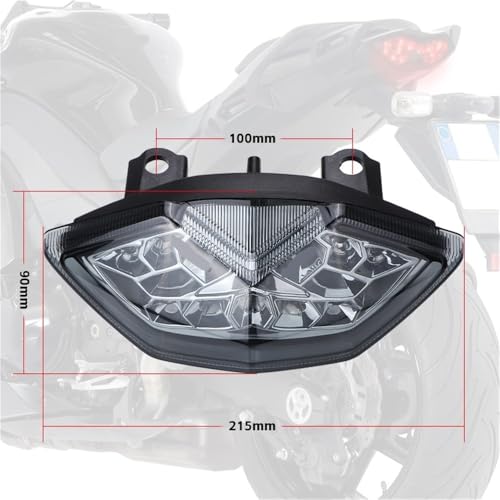 Luz trasera de motocicleta para Z1000 2010-2013 con freno y señal de giro de 12V 6