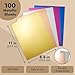 Bright Creations 100 Sheets Metallic Cardstock Paper - Thick 250 GSM 8.5x11 for Arts, Crafts, Classroom, DIY Projects (Assorted Colors, Letter Size) - Foil Card Stock