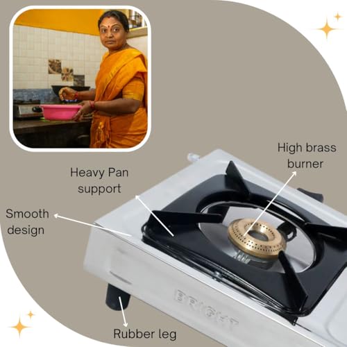 Brightflame - ECO 2 Burner Stainless Steel Gas Stove – Heavy-Duty, Energy-Efficient, Easy to Clean – Ideal for Home & Outdoor Cooking (CI Burner) - Image 4