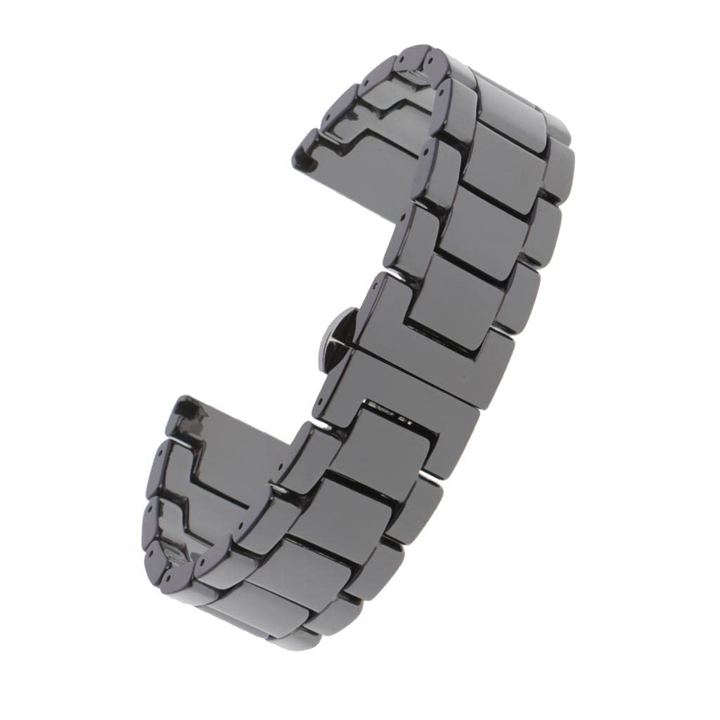 CALANDIS® Ceramic Watchband Link Replacement Smart Watch Strap Steel Buckle Black 20mm | Ceramic, Stainless Steel Buckle | 1 Piece ceramic link band (B09ZTYSCPW) Amazon Price History, Amazon Price Tracker