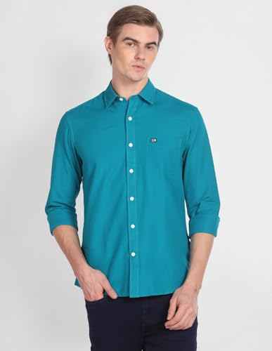 Image of Arrow Sports Solid Cotton Casual Shirt ASFKOSH2010 42 Grey