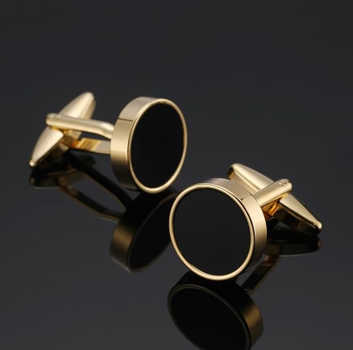 Mancuernillas doradas para hombre set 4 piezas miniatura 3