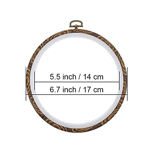 Wool Queen 3 Pieces 10'' 26Cm Rug-Punch Embroidery Ring Cross Stitch No Slip Hoops Set Imitated Wood Display Circle Kits For Art Craft Sewing Embroidery And Hanging #TOP1